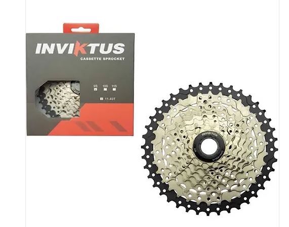 1841 SW - CASSETE 9VL INDEX 11-40DENTES AÇO PT-CROMADO CS-HR9 - INVIKTUS