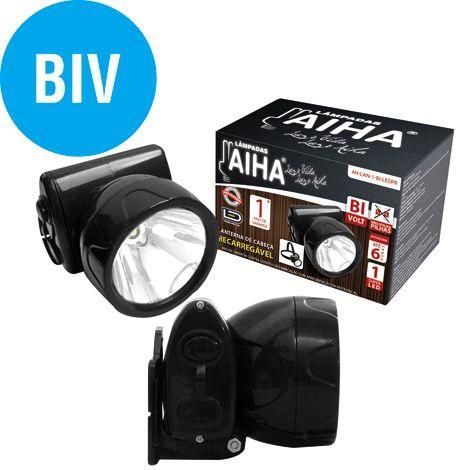 Lanterna Cabeça 1 Led Recarregavel Bivolt Aiha Cod 95523-L1