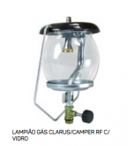 100887 - LAMPIÃO GÁS CLARUS -CAMPER RF Com  VIDRO