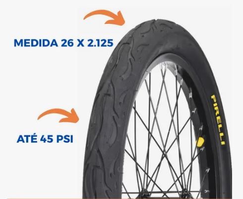 30922 CICLO - Pneu Pirelli Tornado Beta Aro 26 X 2.125 Flame Balão.JPG