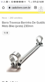 1808 SORO = Barra Travessa Barrinha De Guidão Moto Bike (PRATEADA)