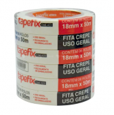 96966 BC - fita crepe uso geral 18 x 50m tapefix com 6 unidades